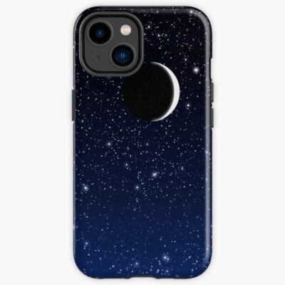 Stars Crescent Moon Deep Blue Iphone Case
