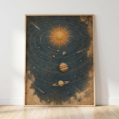 Astronomy Solar System Chart Wall Art