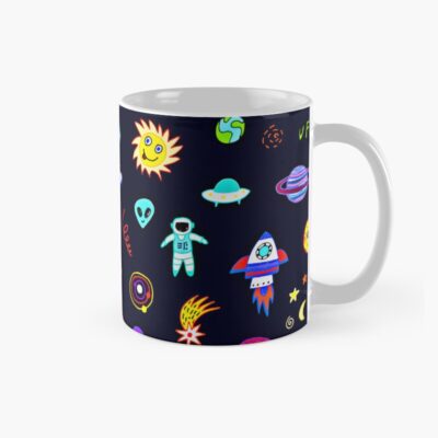 Trippy Space Exploration Pattern Design Mug