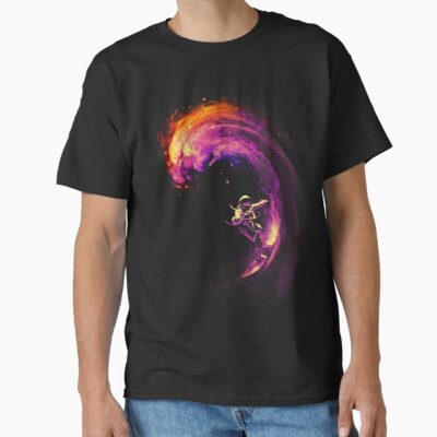 Space Surfing Cosmic Adventure Scene T-shirt