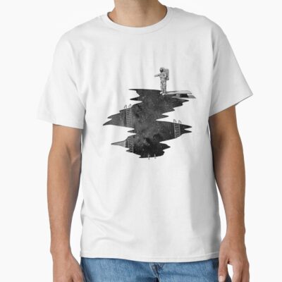 Space Diving Cosmic Exploration Scene T-shirt