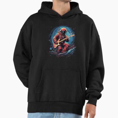 Astronaut Playing Guitar In Space Hoodie