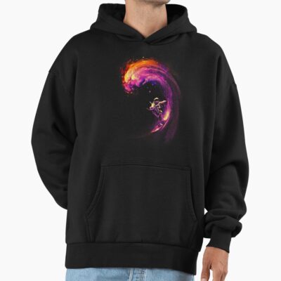 Space Surfing Cosmic Adventure Scene Hoodie