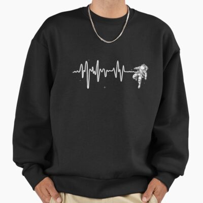 Space Heartbeat Cosmic Rhythm Design Sweatshirt