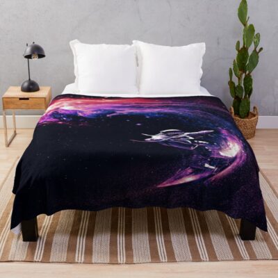 Space Surfing Beyond The Stars Throw Blanket