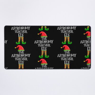 Astronomy Teacher Elf Family Christmas Mouse Pad