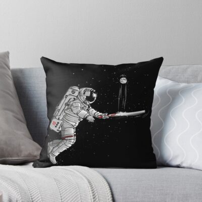 Space Cricket Under Distant Stars Throw Pillow