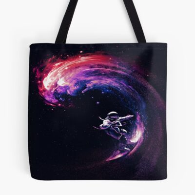 Space Surfing Beyond The Stars Tote Bag